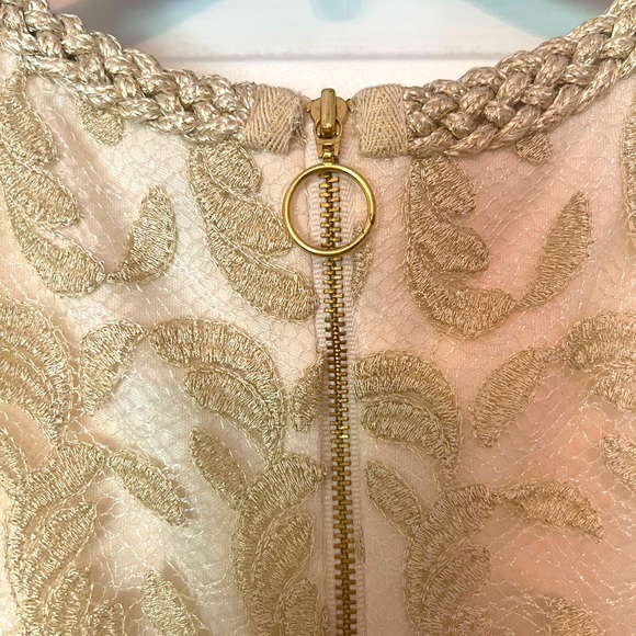 Taylor Gold/Ivory Cocktail Dress NWT - Picture 3 of 7